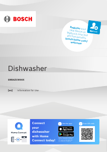 Manual Bosch SMS6ZCW00X Dishwasher