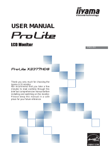 Manual iiyama ProLite X2377HDS LCD Monitor