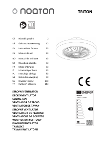 Kullanım kılavuzu Noaton 12058B Triton Tavan vantilatörü