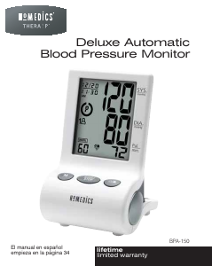 Manual Homedics BPA-150 Blood Pressure Monitor