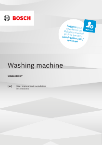 Manual Bosch WGB24400BY Washing Machine