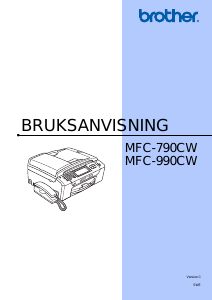 Bruksanvisning Brother MFC-790CW Multifunktionsskrivare