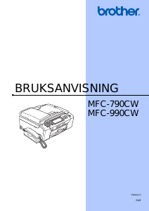 Bruksanvisning Brother MFC-990CW Multifunktionsskrivare