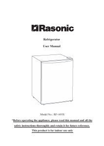 Manual Rasonic RF-A93S Refrigerator