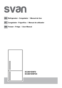 Handleiding Svan SC2601ENFDX Koel-vries combinatie