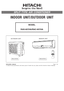 Handleiding Hitachi RAC-60YHA Airconditioner