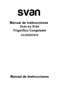 Manual de uso Svan SA18900FNFX Frigorífico combinado