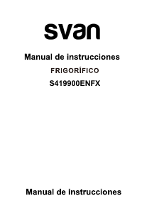 Manual de uso Svan S419900ENFX Frigorífico combinado
