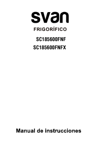 Manual de uso Svan SC185600FNFX Frigorífico combinado