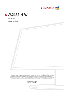 Manual ViewSonic VA2432-H-W LCD Monitor