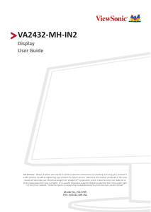 Handleiding ViewSonic VA2432-MH-IN2 LCD monitor