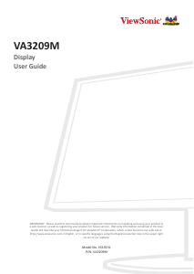 Handleiding ViewSonic VA3209M LCD monitor