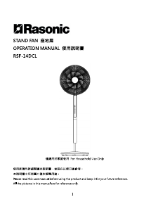 Manual Rasonic RSF-14DCL Fan