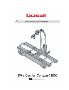 Bedienungsanleitung Bosal Compact ECO Fahrradträger