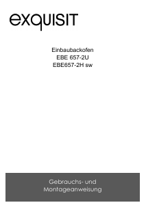 Bedienungsanleitung Exquisit EBE657-2 H Backofen