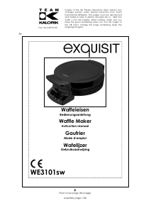 Manual Exquisit WE 3101 sw Waffle Maker