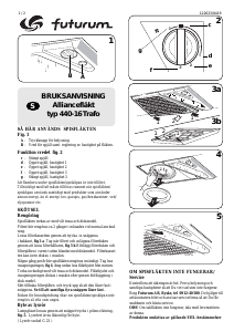 Bruksanvisning Futurum 440-16 Trafo Köksfläkt