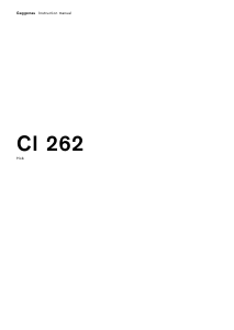 Manual Gaggenau CI262113 Hob