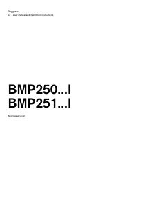 Manual Gaggenau BMP250100I Microwave
