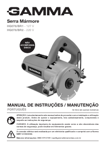 Manual Gamma HG078/BR1 Serra circular