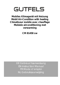 Bedienungsanleitung Gutfels CM 81458 sw Klimagerät