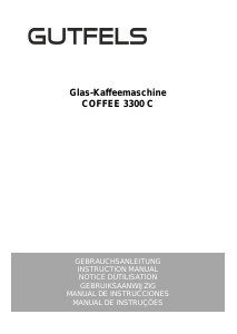 Bedienungsanleitung Gutfels COFFEE 3300 C Kaffeemaschine