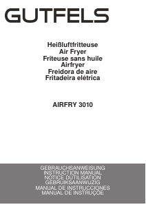 Manual de uso Gutfels AIRFRY 3010 Freidora