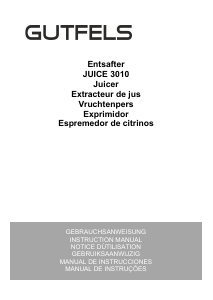 Manual Gutfels JUICE 3010 Juicer