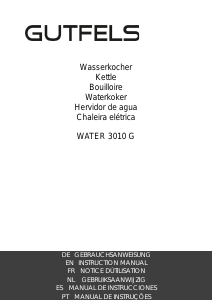 Manual de uso Gutfels WATER 3010 G Hervidor