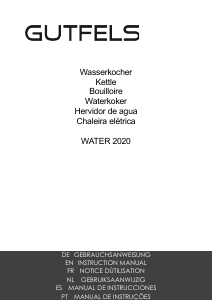 Manual de uso Gutfels WATER 2020 Hervidor