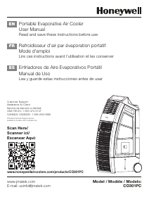 Mode d’emploi Honeywell CO301PC Climatiseur