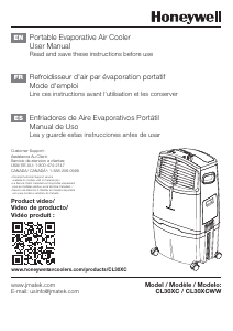 Handleiding Honeywell CL30XCWW Airconditioner