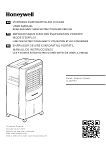 Manual de uso Honeywell CL202PEU Aire acondicionado