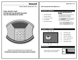 Manual de uso Honeywell 5105DS Caja fuerte