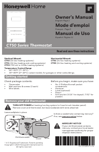 Manual de uso Honeywell CT50K1002/E1 Termostato