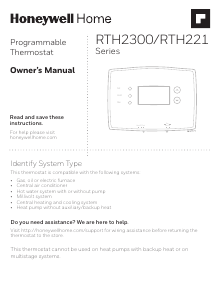 Manual de uso Honeywell RTH221B1039/E1 Termostato