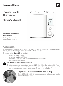 Manual de uso Honeywell RLV4305A1000/E1 Termostato