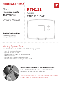 Handleiding Honeywell RTH111B1024/E1 Thermostaat