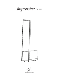 Handleiding MartinLogan Impression ESL 11A Luidspreker