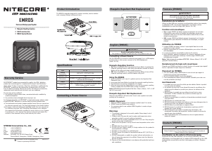 Manuale Nitecore EMR05 Repellente per insetti