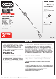Manual Ozito EPHT-501 Hedgecutter