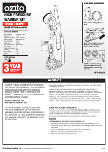 Manual Ozito HPW-1885K Pressure Washer