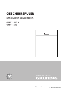 Bedienungsanleitung Grundig GNF 11510 X Geschirrspüler