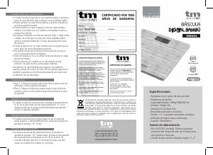 Manual de uso TM Electron TMPBS032 Báscula