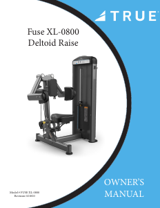 Manual True Fuse XL-0800 Multi-gym