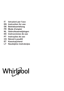 Manual Whirlpool WVH 1065B F KIT Placa