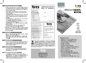 Manual de uso TM Electron TMPBS014 Báscula