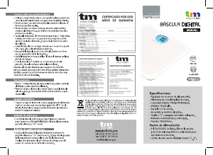 Manual de uso TM Electron TMPBS030 Báscula