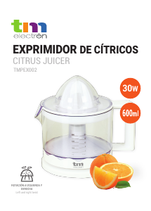 Manual de uso TM Electron TMPEX002 Exprimidor de cítricos