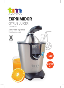 Manual TM Electron TMPEX010 Citrus Juicer